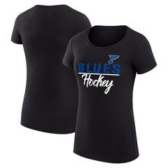 St. Louis Blues G-III 4Her by Carl Banks Women's Super-Slim Fit Lightweight Team Sport T-Shirt - Black - NHL