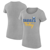 Buffalo Sabres G-III 4Her by Carl Banks Women's Super-Slim Fit Lightweight Team Sport T-Shirt - Gray - NHL