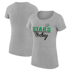 Dallas Stars G-III 4Her by Carl Banks Women's Super-Slim Fit Lightweight Team Sport T-Shirt - Gray - NHL