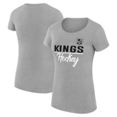 Los Angeles Kings G-III 4Her by Carl Banks Women's Super-Slim Fit Lightweight Team Sport T-Shirt - Gray - NHL
