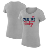 Montreal Canadiens G-III 4Her by Carl Banks Women's Super-Slim Fit Lightweight Team Sport T-Shirt - Gray - NHL