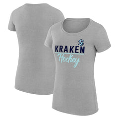 Seattle Kraken G-III 4Her by Carl Banks Women's Super-Slim Fit Lightweight Team Sport T-Shirt - Gray - NHL