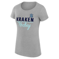 Seattle Kraken G-III 4Her by Carl Banks Women's Super-Slim Fit Lightweight Team Sport T-Shirt - Gray - NHL
