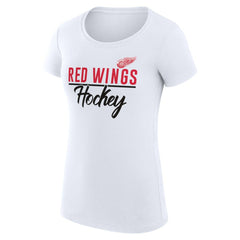Detroit Red Wings G-III 4Her by Carl Banks Women's Super-Slim Fit Lightweight Team Sport T-Shirt - White - NHL