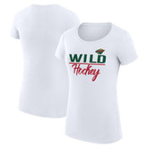 Minnesota Wild G-III 4Her by Carl Banks Women's Super-Slim Fit Lightweight Team Sport T-Shirt - White - NHL