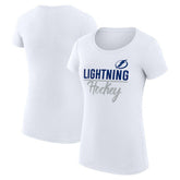 Tampa Bay Lightning G-III 4Her by Carl Banks Women's Super-Slim Fit Lightweight Team Sport T-Shirt - White - NHL