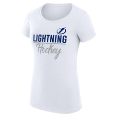 Tampa Bay Lightning G-III 4Her by Carl Banks Women's Super-Slim Fit Lightweight Team Sport T-Shirt - White - NHL