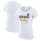 Vegas Golden Knights G-III 4Her by Carl Banks Women's Super-Slim Fit Lightweight Team Sport T-Shirt - White - NHL