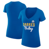 Buffalo Sabres G-III 4Her by Carl Banks Women's Super-Slim Fit Lightweight Team Sport V-Neck T-Shirt - Royal - NHL