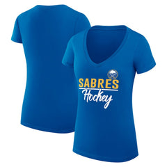 Buffalo Sabres G-III 4Her by Carl Banks Women's Super-Slim Fit Lightweight Team Sport V-Neck T-Shirt - Royal - NHL