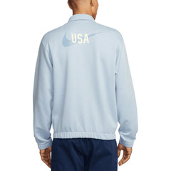 USMNT Club Fleece Harrington Full-Zip Jacket Light Blue | Nike discount