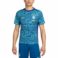 Brazil National Team 2024 Academy Pro Pre-Match Top Blue | Nike discount
