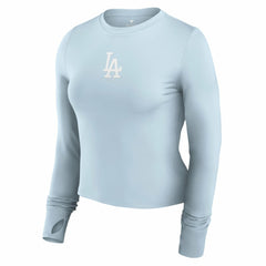 Los Angeles Dodgers Fanatics Women's Studio Fitted Long Sleeve Gym Top - MLB