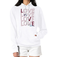 Colorado Avalanche G-III 4Her by Carl Banks Women's Hockey Love Fleece Pullover Hoodie - White - NHL