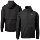 Baltimore Ravens Cutter & Buck Charter Eco Recycled Anorak Half-Zip Jacket Black | NFL