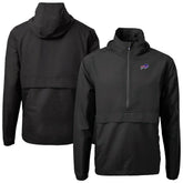Buffalo Bills Cutter & Buck Charter Eco Recycled Anorak Half-Zip Jacket Black | NFL