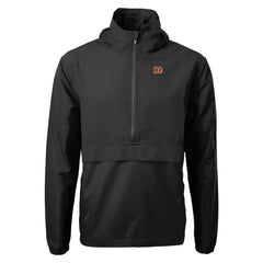 Cincinnati Bengals Cutter & Buck Charter Eco Recycled Anorak Half-Zip Jacket Black | NFL