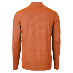 Chicago Bears Cutter & Buck Virtue Eco Pique Micro Stripe Recycled Quarter-Zip Pullover Top Orange/Navy | NFL