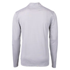 Green Bay Packers Cutter & Buck Virtue Eco Pique Micro Stripe Recycled Quarter-Zip Pullover Top Gray/White | NFL