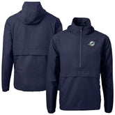 Miami Dolphins Cutter & Buck Charter Eco Recycled Anorak Half-Zip Jacket Blue | NFL