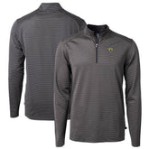 Jacksonville Jaguars Cutter & Buck Virtue Eco Pique Micro Stripe Recycled Quarter-Zip Pullover Top Black/Gray | NFL