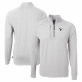 Houston Texans Cutter & Buck Adapt Eco Knit Quarter-Zip Pullover Top Heather Gray | NFL