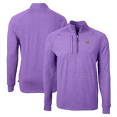 Minnesota Vikings Cutter & Buck Adapt Eco Knit Quarter-Zip Pullover Top Heather Purple | NFL