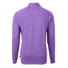 Minnesota Vikings Cutter & Buck Adapt Eco Knit Quarter-Zip Pullover Top Heather Purple | NFL