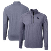 Minnesota Vikings Cutter & Buck Adapt Eco Knit Quarter-Zip Pullover Top Heather Navy | NFL