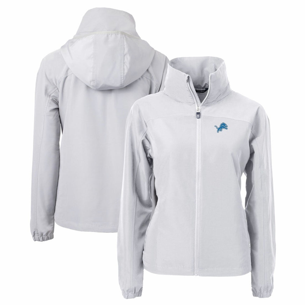 Detroit Lions Cutter & Buck Women's Charter Eco Recycled Full-Zip Jacket Gray | NFL