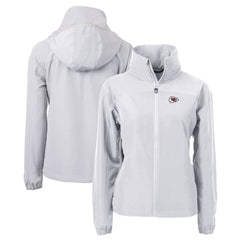 Kansas City Chiefs Cutter & Buck Women's Charter Eco Recycled Full-Zip Jacket Gray | NFL