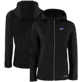 Buffalo Bills Cutter & Buck Women's Evoke Eco Softshell Recycled Full-Zip Hooded Jacket Black | NFL