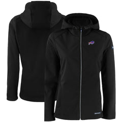 Buffalo Bills Cutter & Buck Women's Evoke Eco Softshell Recycled Full-Zip Hooded Jacket Black | NFL
