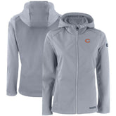 Chicago Bears Cutter & Buck Women's Evoke Eco Softshell Recycled Full-Zip Hooded Jacket Gray | NFL