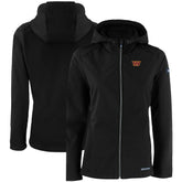 Washington Commanders Cutter & Buck Women's Evoke Eco Softshell Recycled Full-Zip Hooded Jacket Black | NFL
