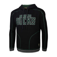 Milwaukee Bucks Stadium Essentials Baseline Pullover Hoodie Black - NBA