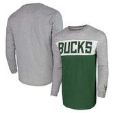 Milwaukee Bucks Unisex Loge Long Sleeve T-Shirt Heather Gray - NBA