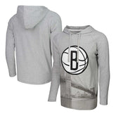 Brooklyn Nets Stadium Essentials Atrium Raglan Long Sleeve Hoodie T-Shirt Heather Gray - NBA
