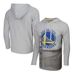 Golden State Warriors Stadium Essentials Atrium Raglan Long Sleeve Hoodie T-Shirt Heather Gray - NBA