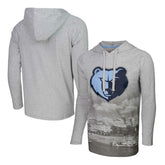 Memphis Grizzlies Stadium Essentials Atrium Raglan Long Sleeve Hoodie T-Shirt Heather Gray - NBA
