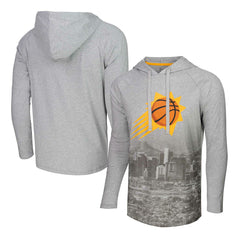Phoenix Suns Stadium Essentials Atrium Raglan Long Sleeve Hoodie T-Shirt Heather Gray - NBA