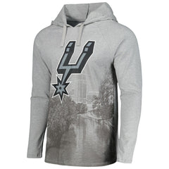San Antonio Spurs Stadium Essentials Atrium Raglan Long Sleeve Hoodie T-Shirt Heather Gray - NBA