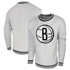 Brooklyn Nets Stadium Essentials Club Level Pullover Sweatshirt Heather Gray - NBA