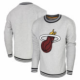 Miami Heat Stadium Essentials Club Level Pullover Sweatshirt Heather Gray - NBA