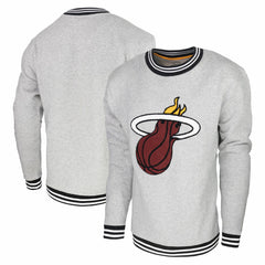 Miami Heat Stadium Essentials Club Level Pullover Sweatshirt Heather Gray - NBA