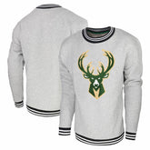 Milwaukee Bucks Stadium Essentials Club Level Pullover Sweatshirt Heather Gray - NBA