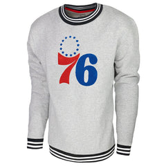 Philadelphia 76ers Stadium Essentials Club Level Pullover Sweatshirt Heather Gray - NBA