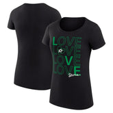 Dallas Stars G-III 4Her by Carl Banks Women's Super-Slim Fit Lightweight Hockey Love T-Shirt - Black - NHL