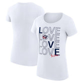Columbus Blue Jackets G-III 4Her by Carl Banks Women's Super-Slim Fit Lightweight Hockey Love T-Shirt - White - NHL