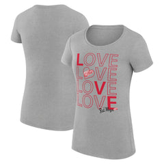 Detroit Red Wings G-III 4Her by Carl Banks Women's Super-Slim Fit Lightweight Hockey Love T-Shirt - Heather Gray - NHL